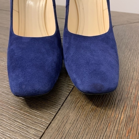 Celine Deep Blue Suede Heels - Picture 9 of 16